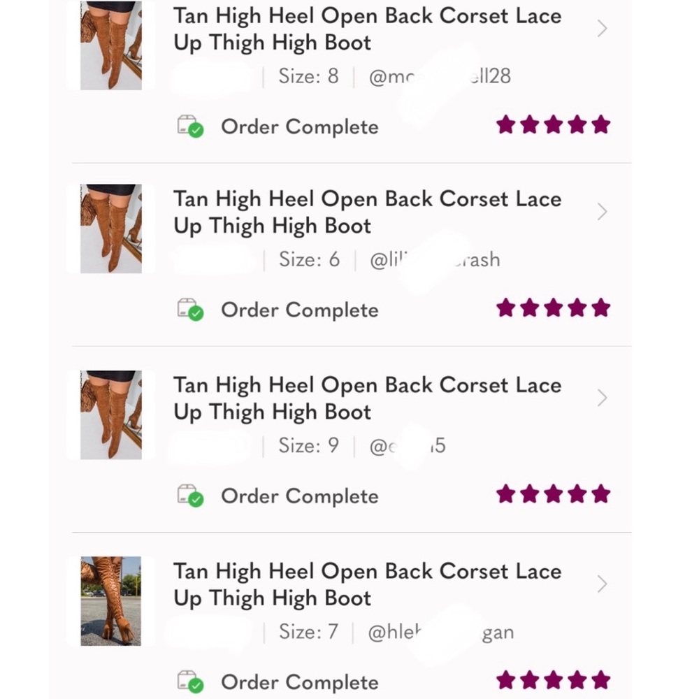 Tan High Heel Open Back Corset Lace Up Thigh High Boot - Picture 9 of 10